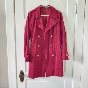BANANA REPUBLIC Double Breasted Maroon Pea Coat Women's Size Medium